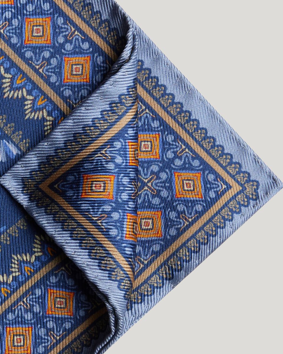 Double-Sided Printed Silk Pocket Square